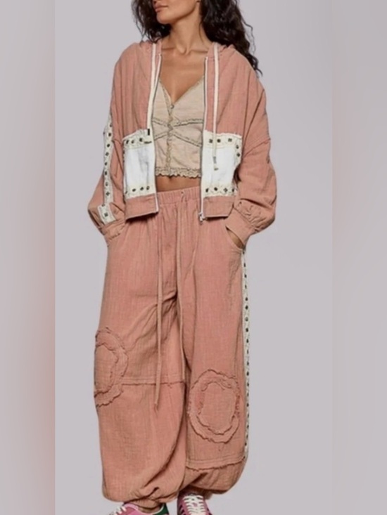POL Pants - NWT POL Clothing Gauze Hoodie & Jogger Set